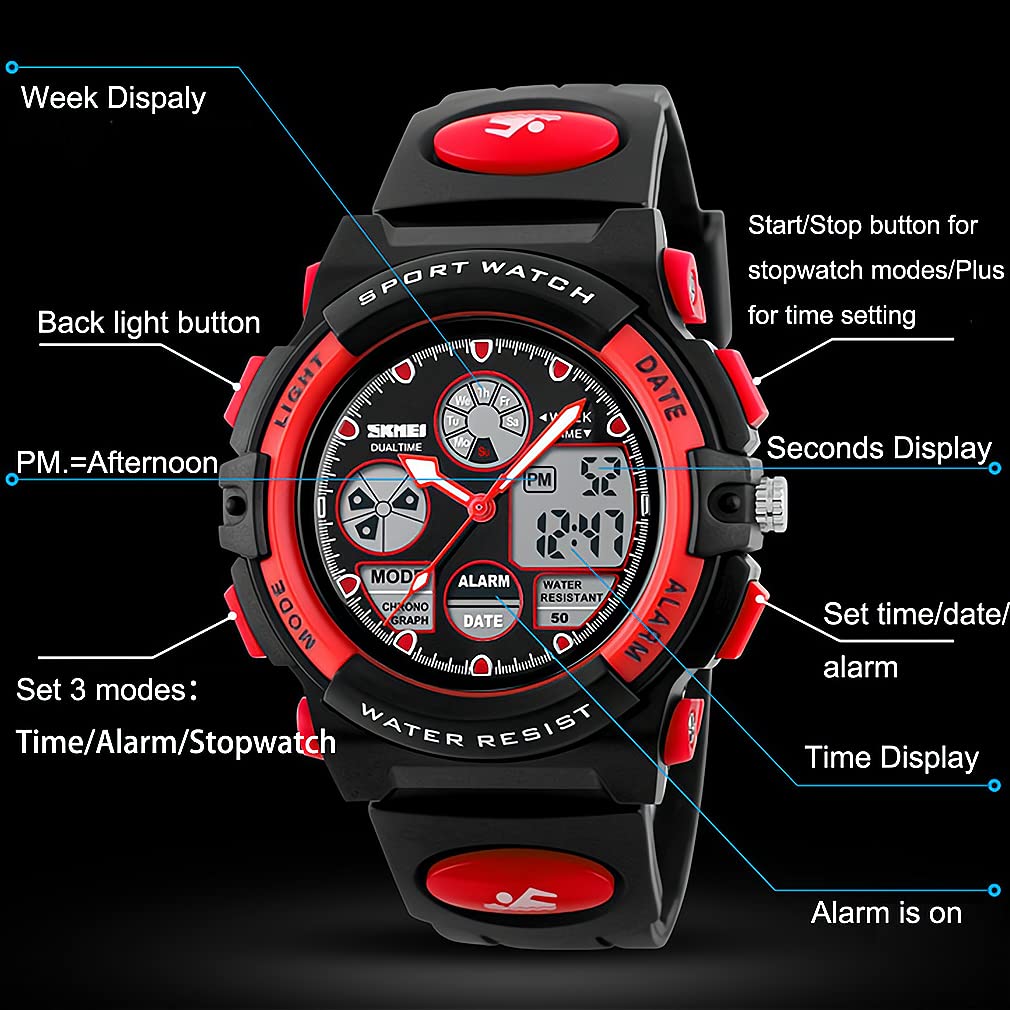Foto 4 pulgar | Venta Internacional - Reloj Deportivo Eyotto Kids Impermeable Analógico Digital Para Niños