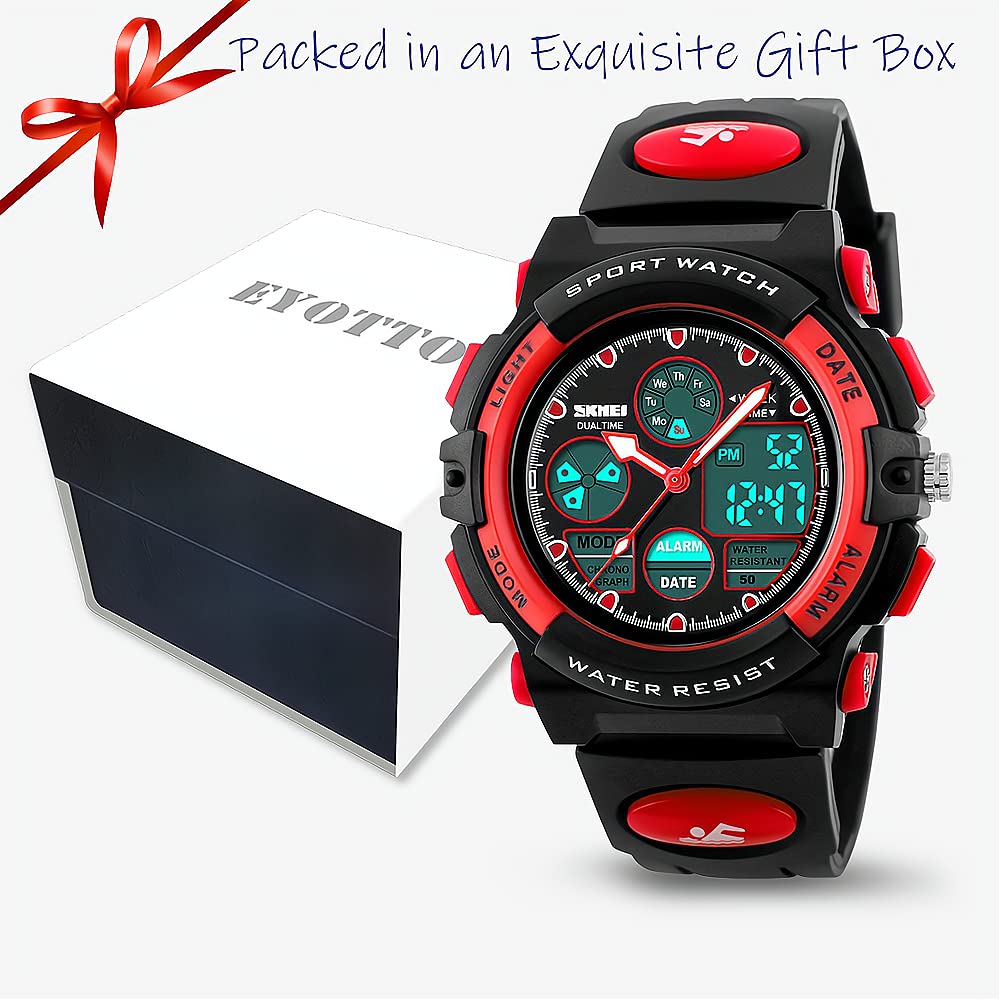 Foto 7 pulgar | Venta Internacional - Reloj Deportivo Eyotto Kids Impermeable Analógico Digital Para Niños