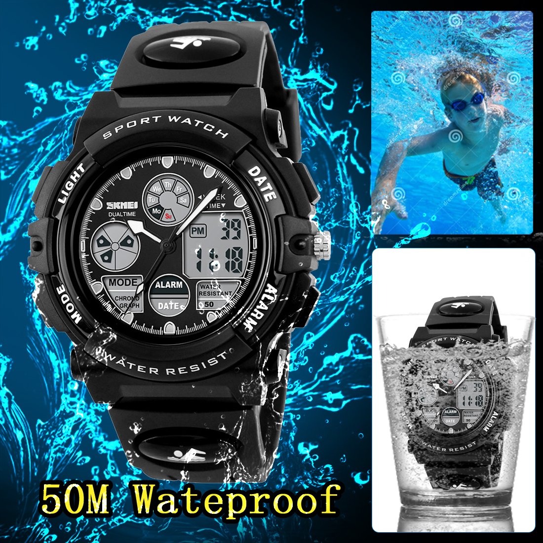 Foto 5 pulgar | Venta Internacional - Reloj Viliysun Kid Sport, 50 M, Resistente Al Agua, Con Alarma Led Y Cronómetro