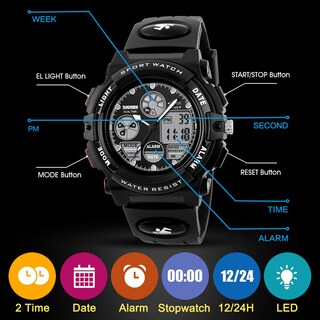Foto 6 | Venta Internacional - Reloj Viliysun Kid Sport, 50 M, Resistente Al Agua, Con Alarma Led Y Cronómetro