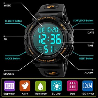 Foto 7 | Venta Internacional - Reloj Uswat Kid Para Niños Y Niñas Con Iluminación Led Multifunción
