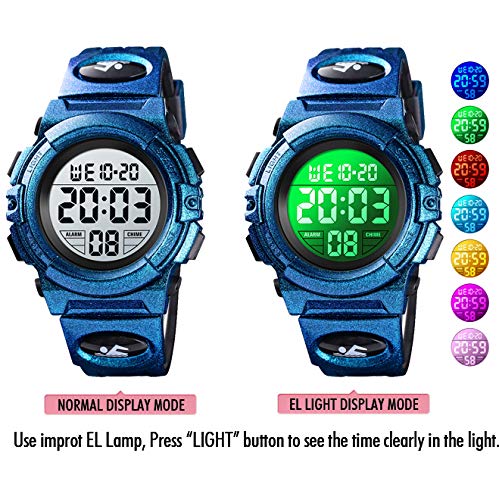 Foto 6 pulgar | Venta Internacional - Reloj Digital Deportivo Fizili Para Niños, Impermeable Al Aire Libre, 50 M