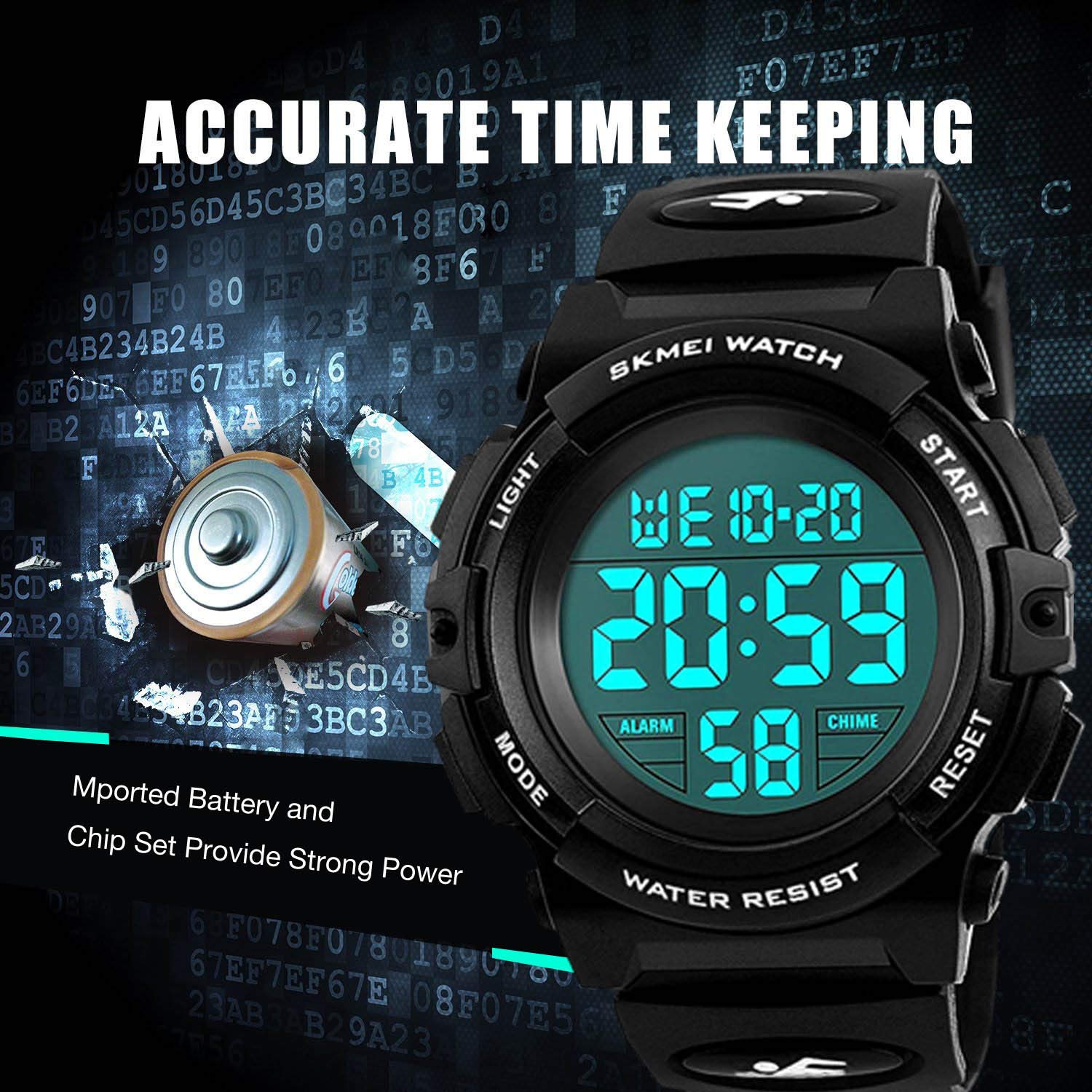 Foto 5 pulgar | Venta Internacional - Reloj Cofuo Con Alarma Deportiva Digital Impermeable Para Niños