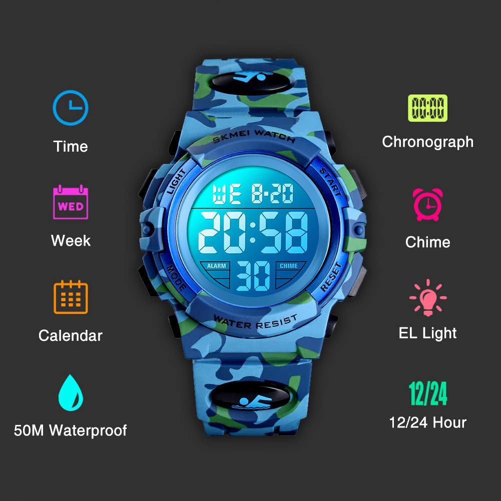 Foto 7 pulgar | Venta Internacional -Reloj Deportivo Infantil Eyotto Kids LED a Prueba de Agua
