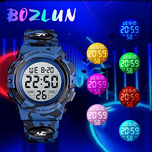 Foto 3 pulgar | Venta Internacional - Reloj Led Digital Bozlun Para Niños, 50 M, Resistente Al Agua, 7 Colores