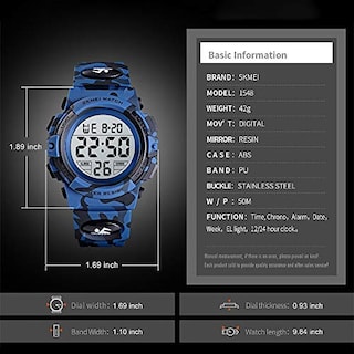 Foto 4 | Venta Internacional - Reloj Led Digital Bozlun Para Niños, 50 M, Resistente Al Agua, 7 Colores