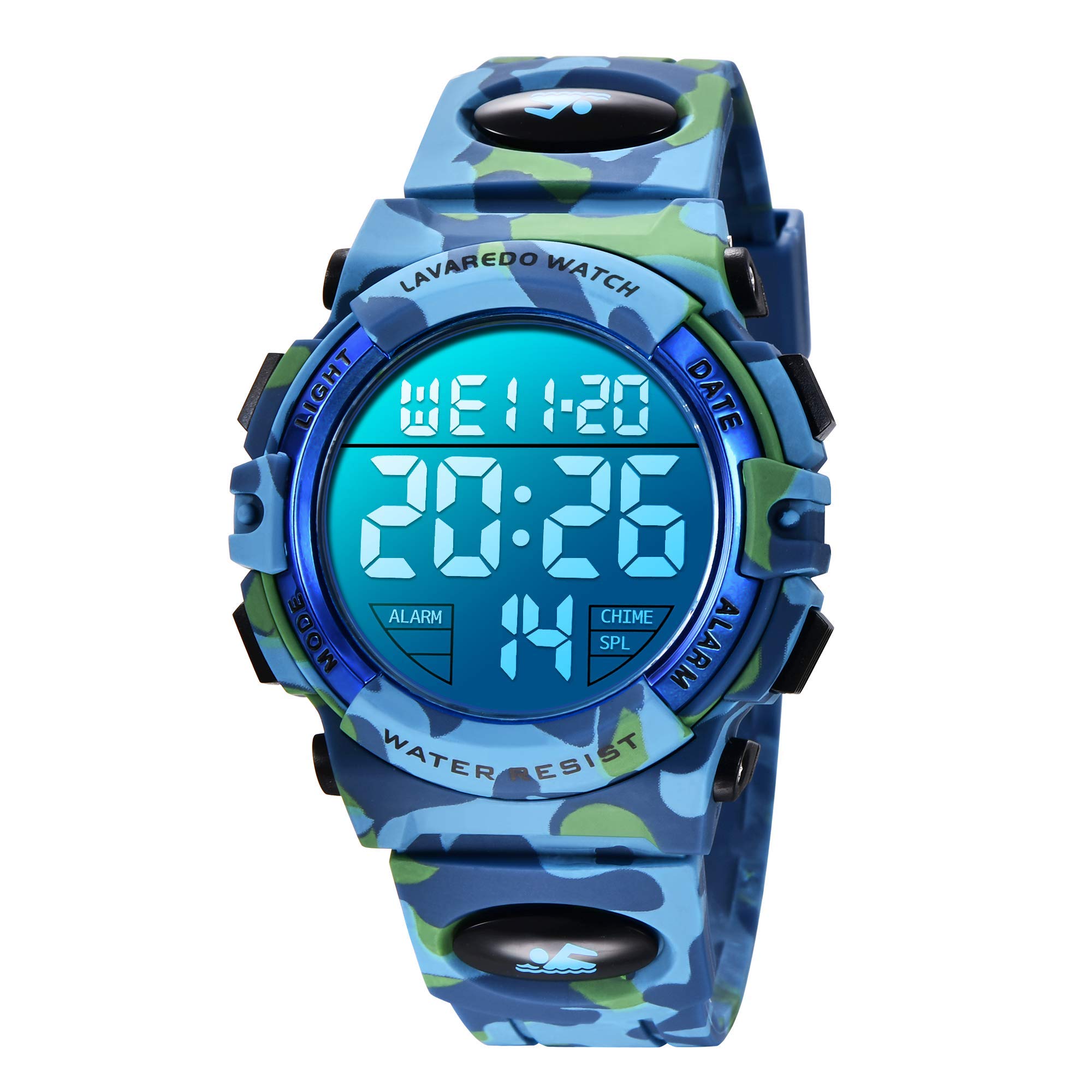 Foto 2 pulgar | Venta Internacional - Reloj Senors Led Camuflaje Azul para Niños