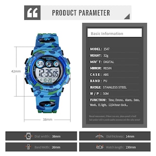 Foto 4 | Venta Internacional-Reloj Tonshen Azul para Niño