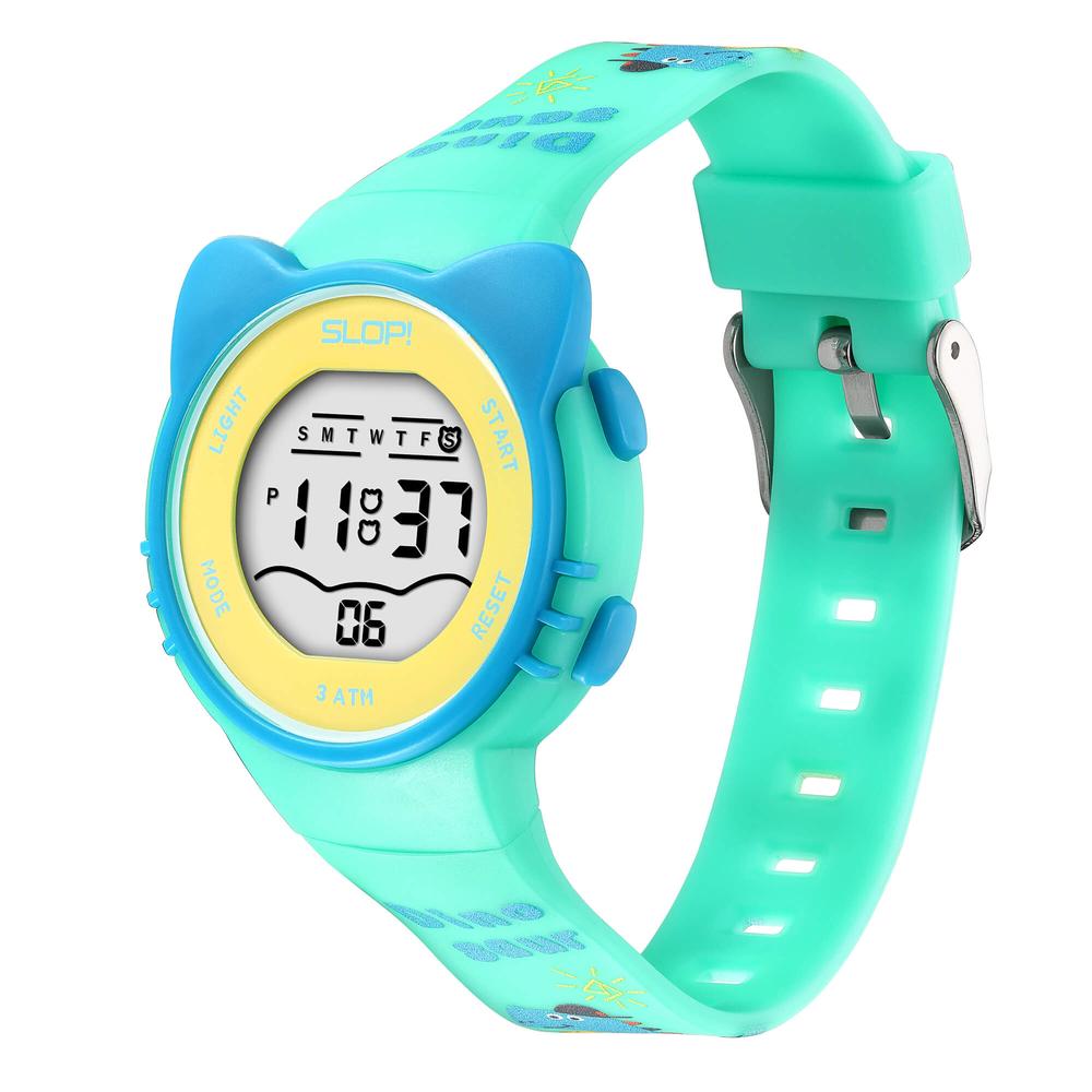 Foto 2 | Reloj Infantil Slop Para Niño Sw2206lk3 Verde Print Dinosaurios