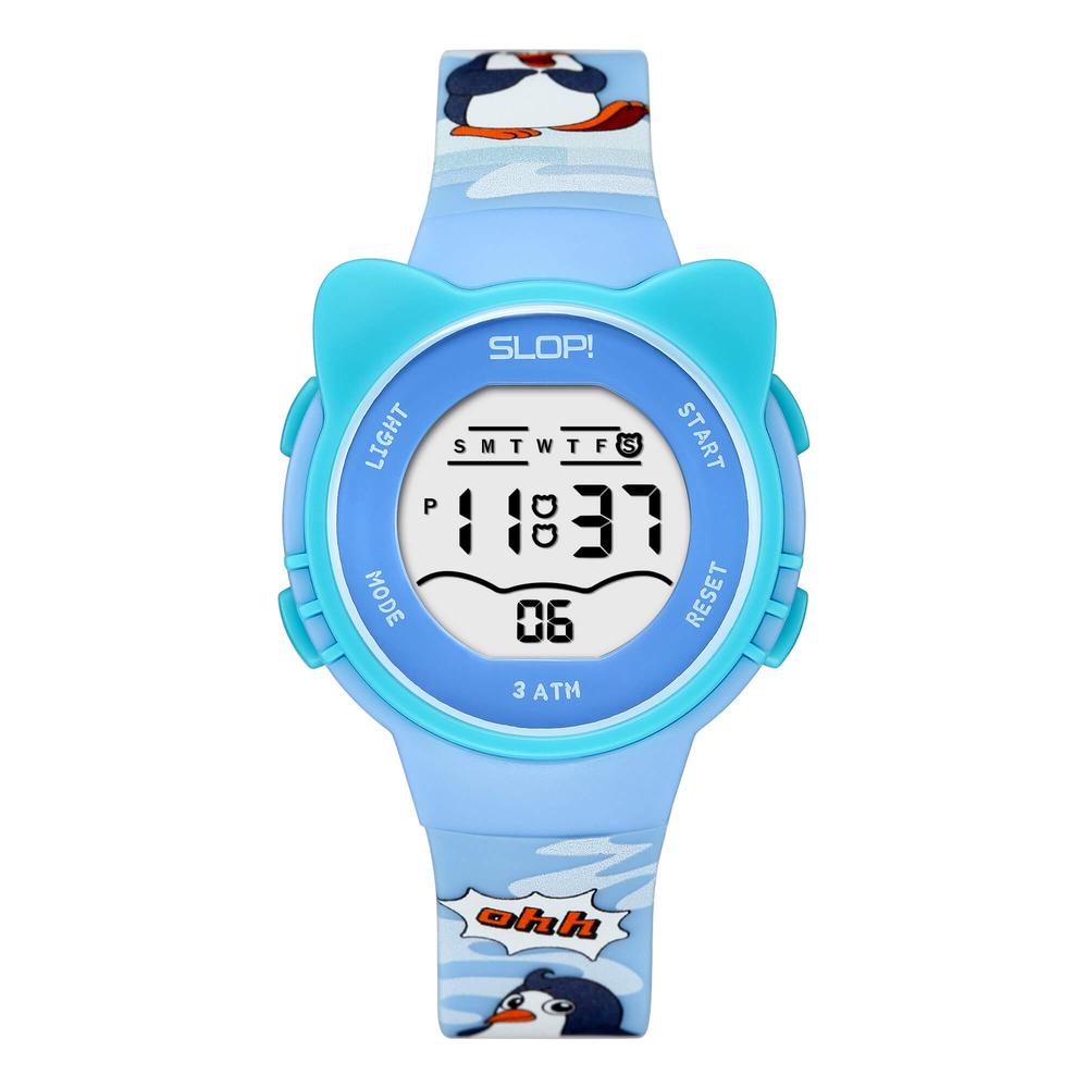 Foto 2 pulgar | Reloj Infantil Slop Para Niño Sw2206lk6 Azul Print Pinguinos