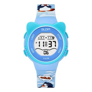 Foto 1 | Reloj Infantil Slop Para Niño Sw2206lk6 Azul Print Pinguinos