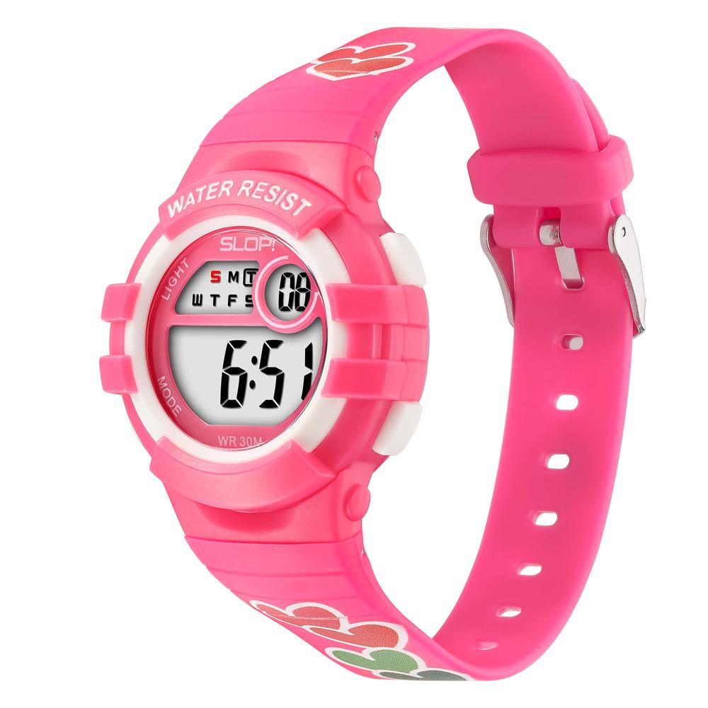 Foto 3 pulgar | Reloj Infantil Slop Para Niña Sw8206lk9 Fucsia Print Corazones