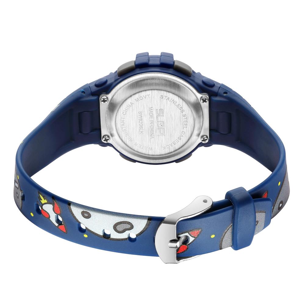 Foto 4 pulgar | Reloj Infantil Slop Para Niño Sw8206lk14 Azul Print Cohetes