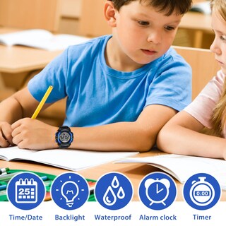 Foto 2 | Reloj Alps Digital Para Niños, Banda Elástica Impermeable A Prueba De Golpes - Venta Internacional.