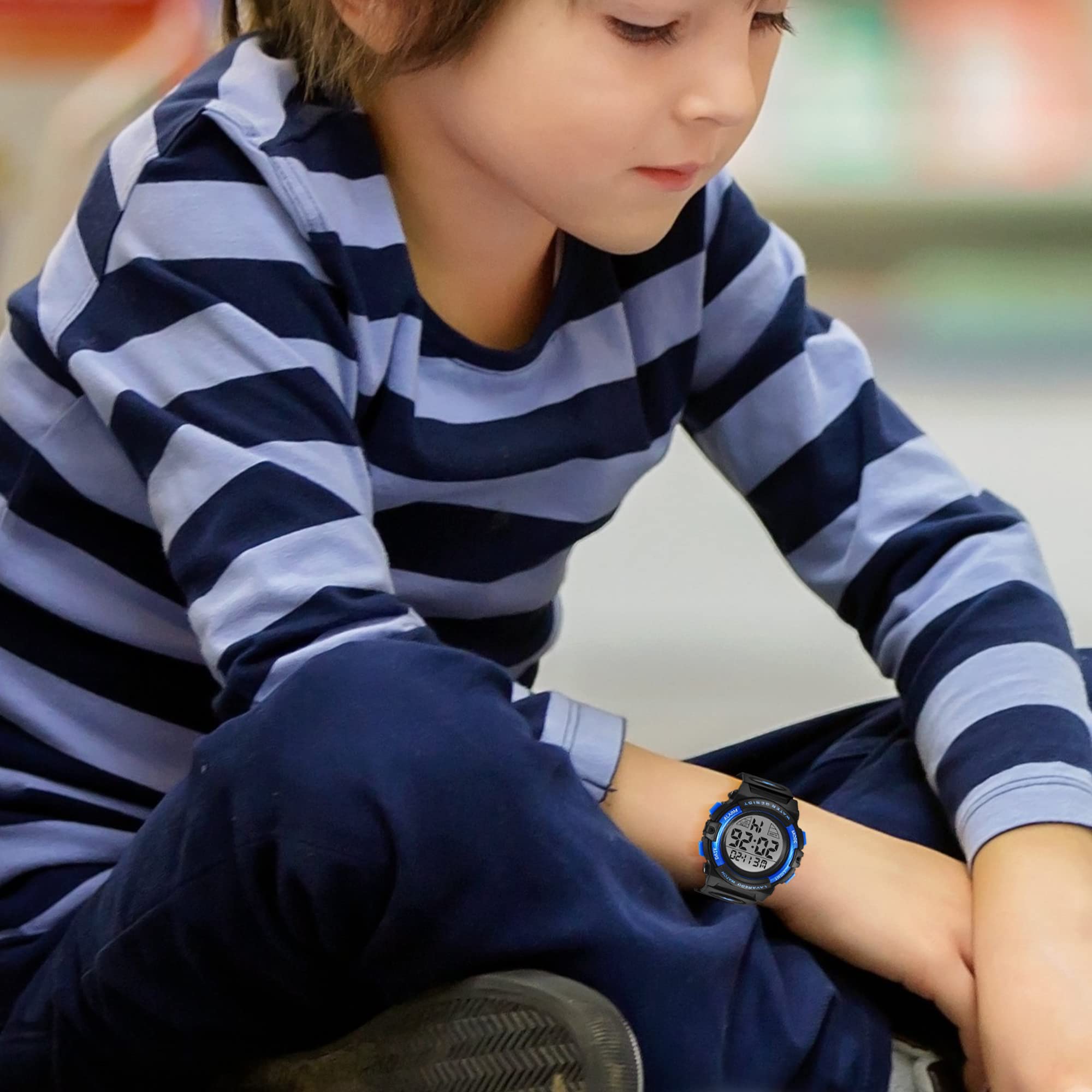 Foto 5 pulgar | Reloj Alps Digital Para Niños, Banda Elástica Impermeable A Prueba De Golpes - Venta Internacional.