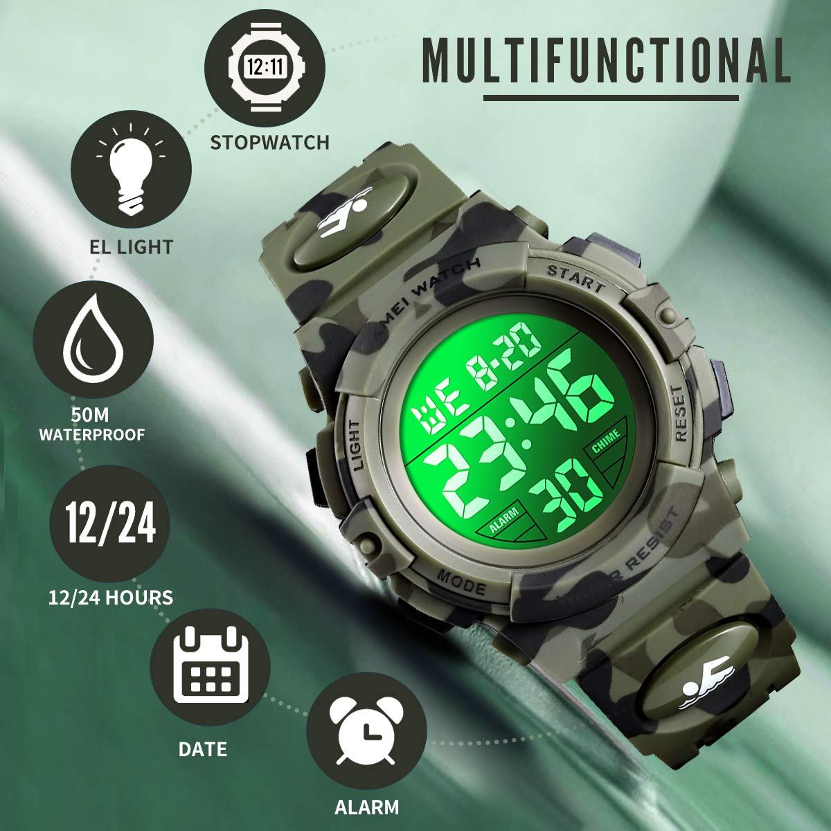 Foto 5 pulgar | Reloj A Alps Negro para Niños - Venta Internacional
