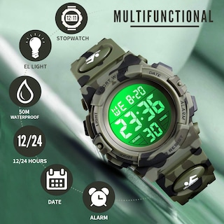 Foto 7 | Reloj Multifuncional Digital y Analógico Resistente al Agua 50m para Niños de 3 a 15 Años