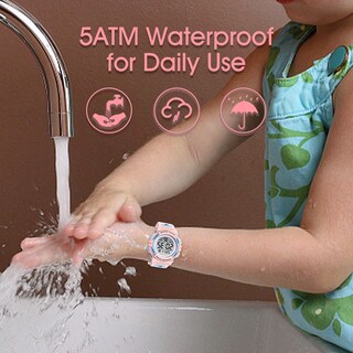 Foto 7 | Reloj Multifuncional para Niños de 3 a 15 Años Digital y Analógico Resistente al Agua 50m