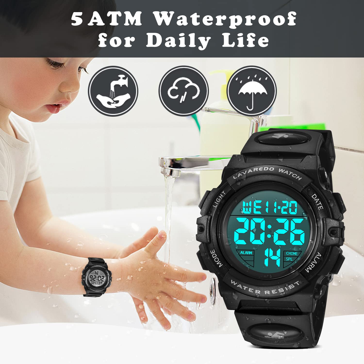 Foto 5 pulgar | Correa Elástica Impermeable Watch Alps para Niños - Venta Internacional