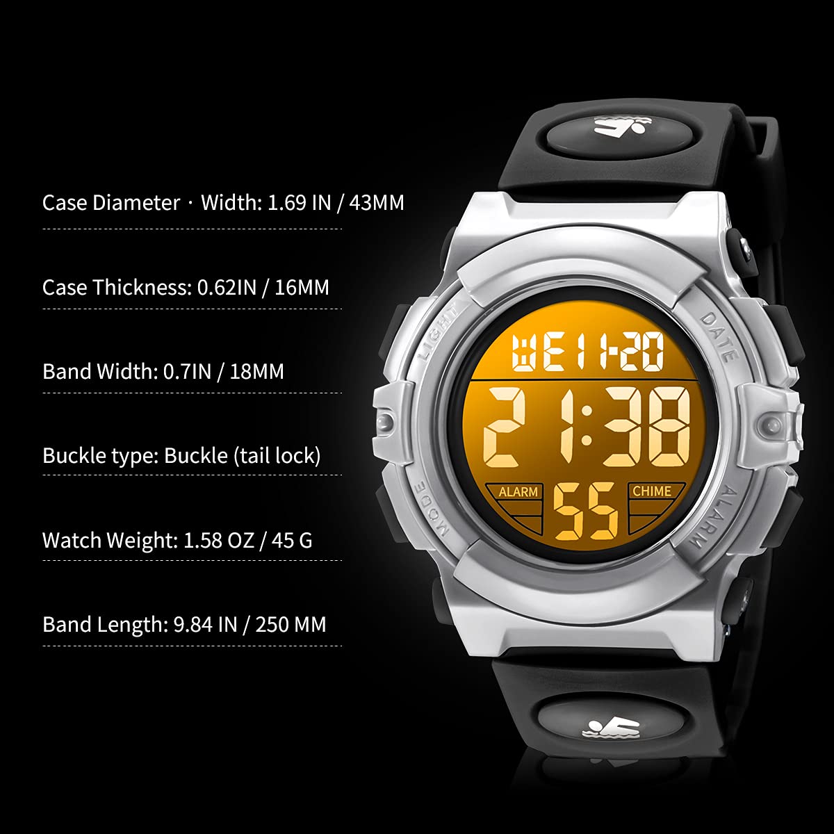 Foto 6 | Reloj A Alps Negro Infantil-Venta Internacional