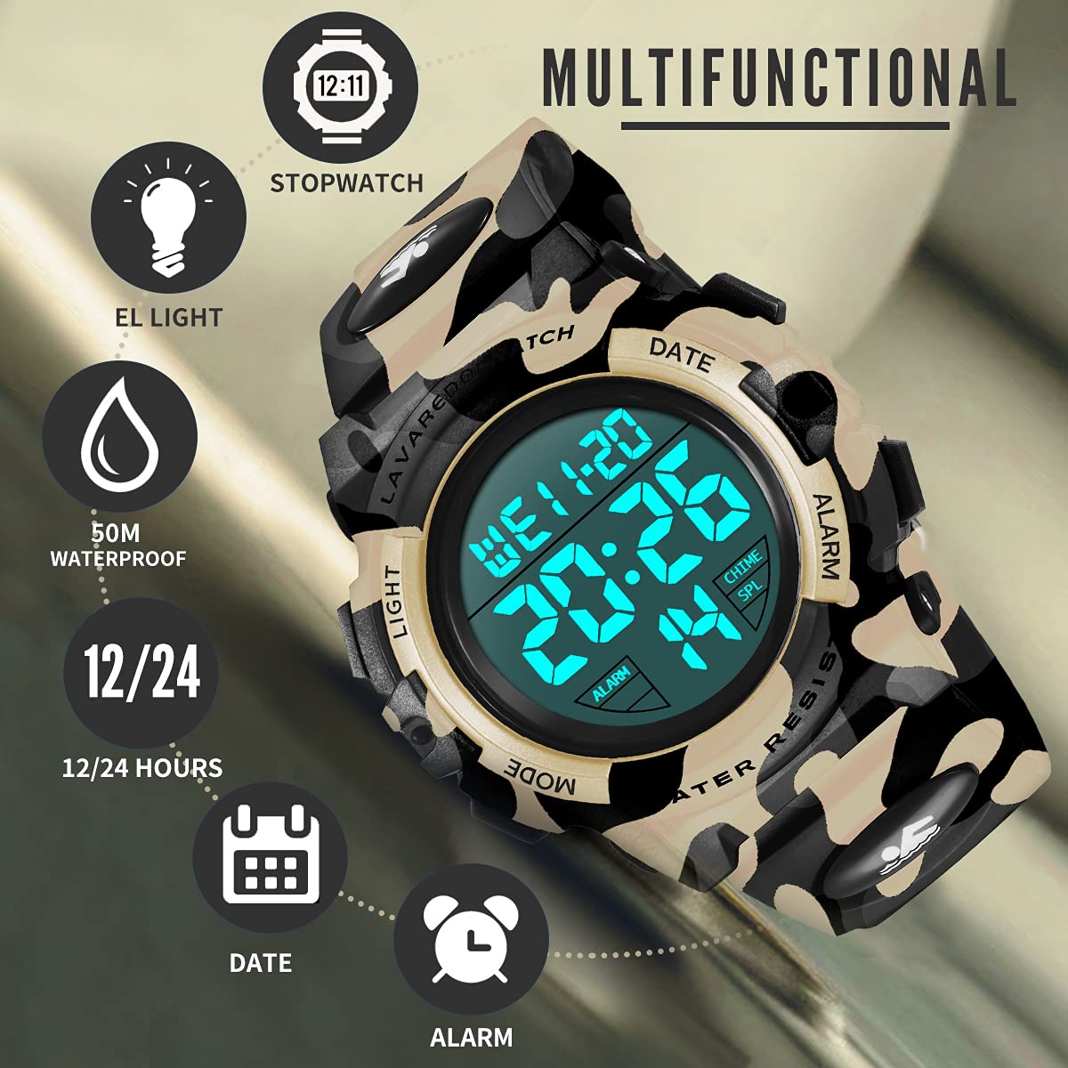 Foto 3 pulgar | Reloj A Alps Negro Infantil-Venta Internacional