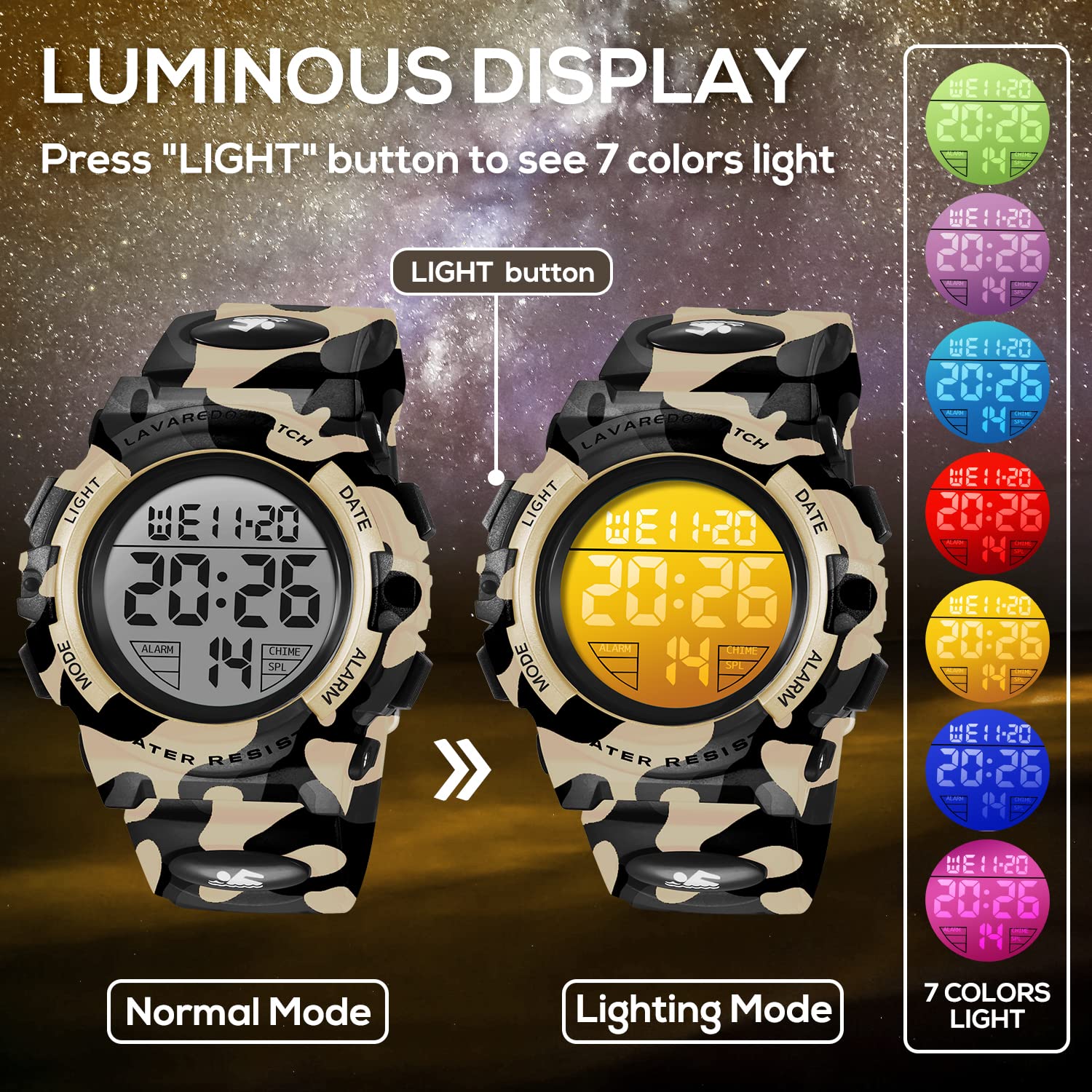 Foto 5 pulgar | Reloj A Alps Negro Infantil-Venta Internacional