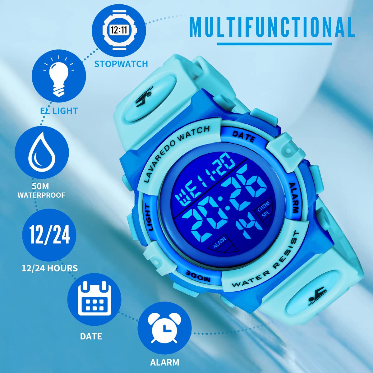 Foto 4 pulgar | Reloj Infantil Multifuncional Resistente al Agua 50m para Niños de 3 a 12 años - Venta Internacional