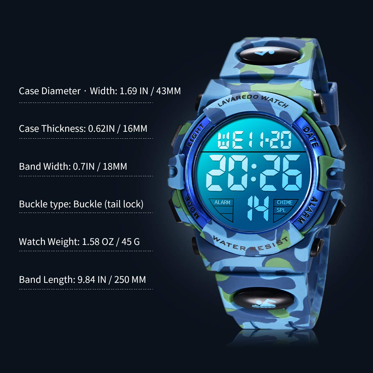 Foto 6 | Reloj A Alps Digital Multicolor para Niños - Venta Internacional