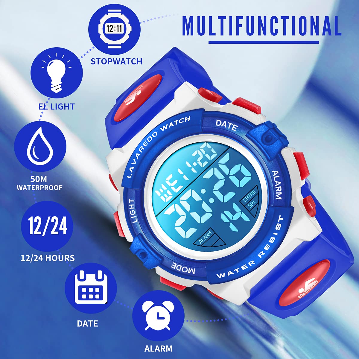 Foto 4 pulgar | Reloj A Alps Azul para Niño-Venta Internacional