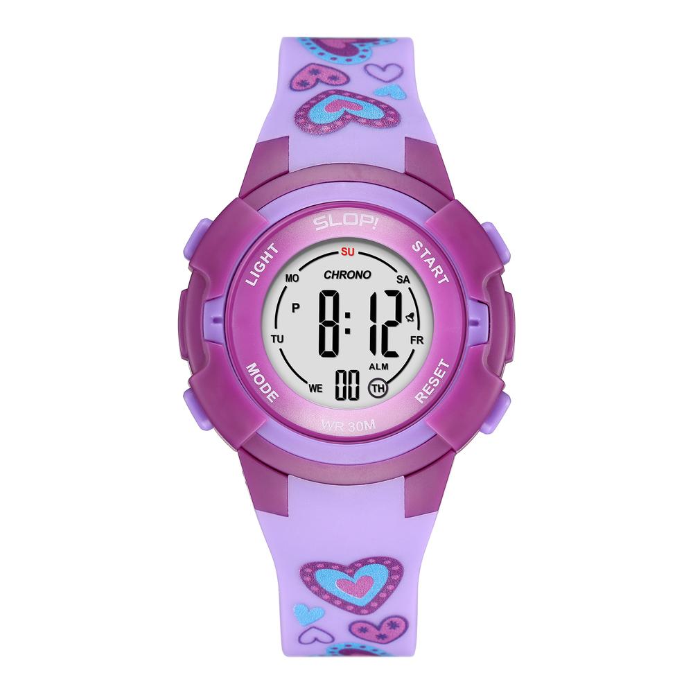 Reloj Infantil Slop Love Sw24302k1 Morado Resistente al Agua $299