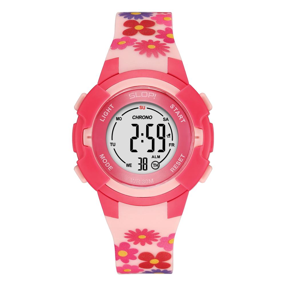 Reloj Infantil Slop Jardín Encantado Sw24302k3 Rosa