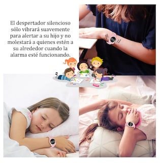 Foto 5 | Reloj Digital Para Niños Con Contador De Pasos Y Calorías Diseño Gato Rosa Claro
