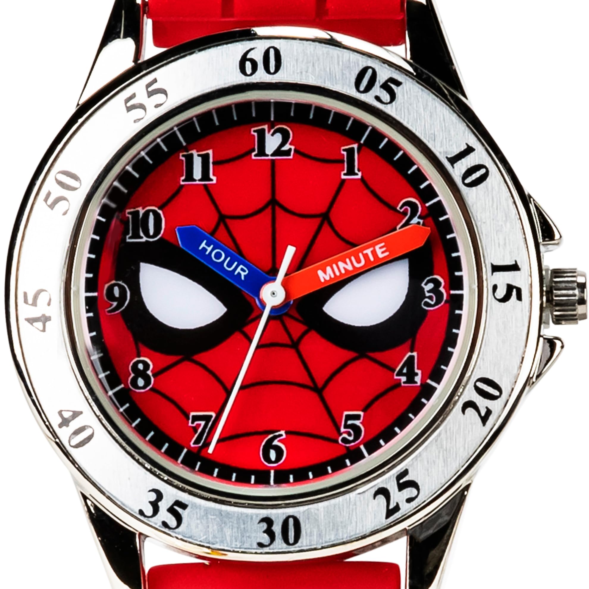 Foto 4 pulgar | Reloj Accutime Spiderman Time Teacher Para Niños, Color Rojo - Venta Internacional.