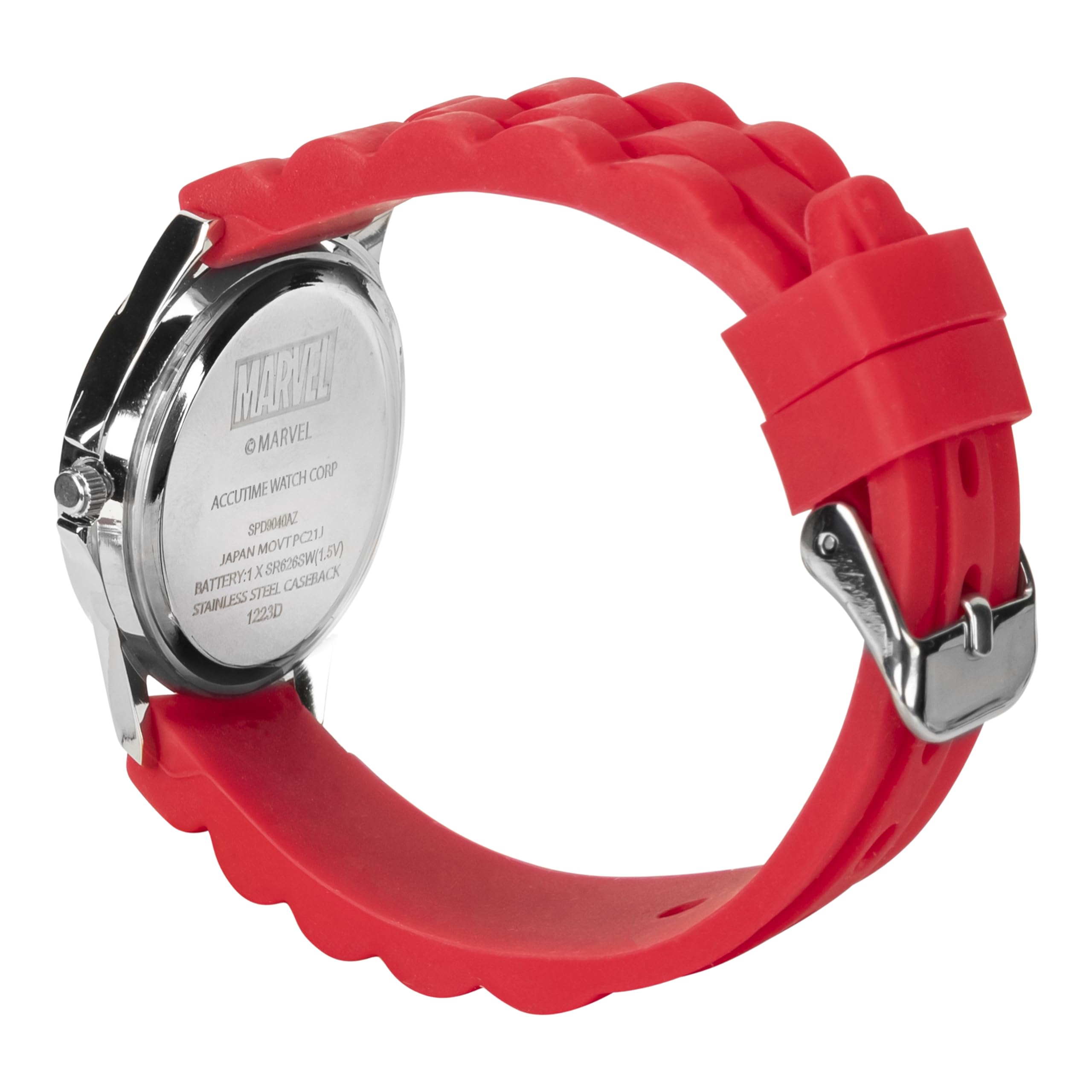 Foto 5 pulgar | Reloj Accutime Spiderman Time Teacher Para Niños, Color Rojo - Venta Internacional.