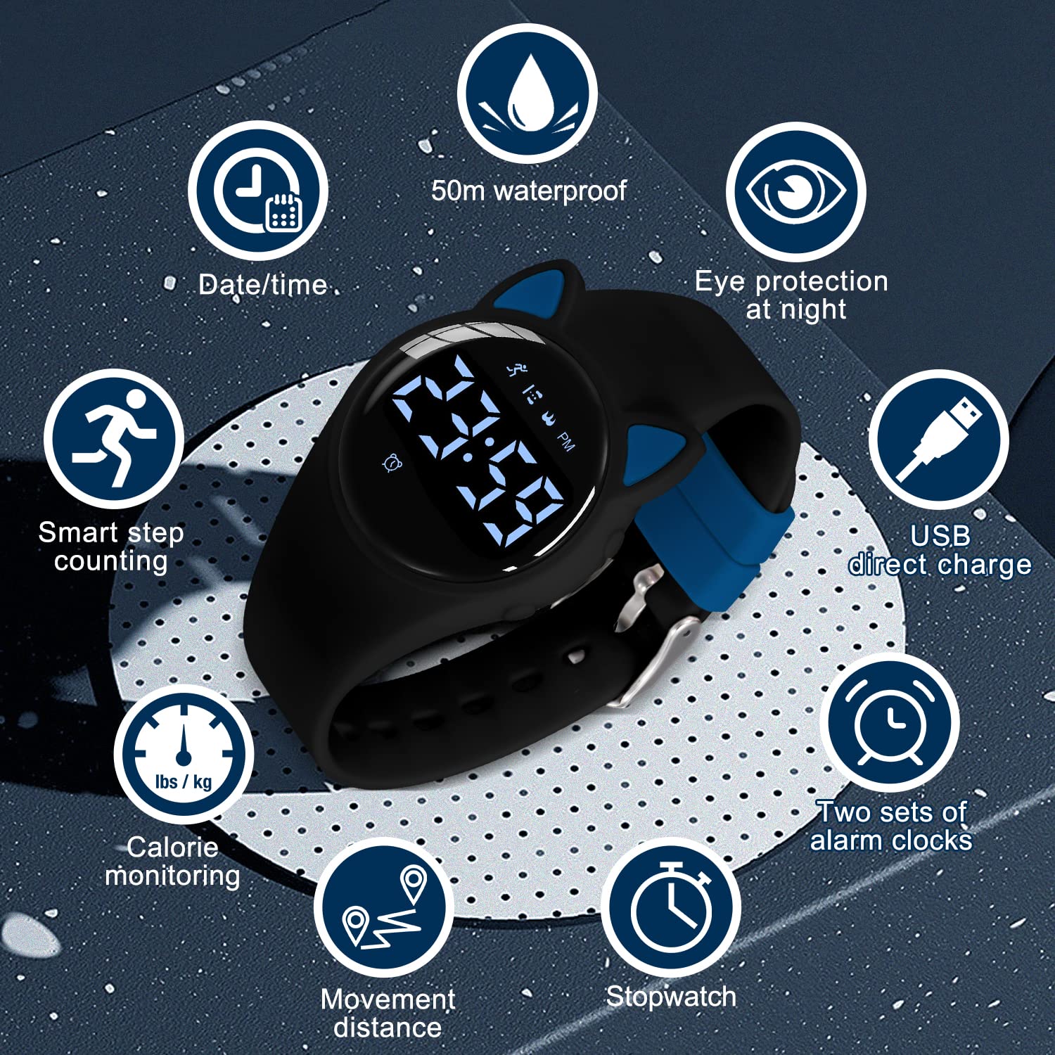 Foto 3 pulgar | Reloj Bomieux Kids T6f-blackblue-y Digital - Venta Internacional