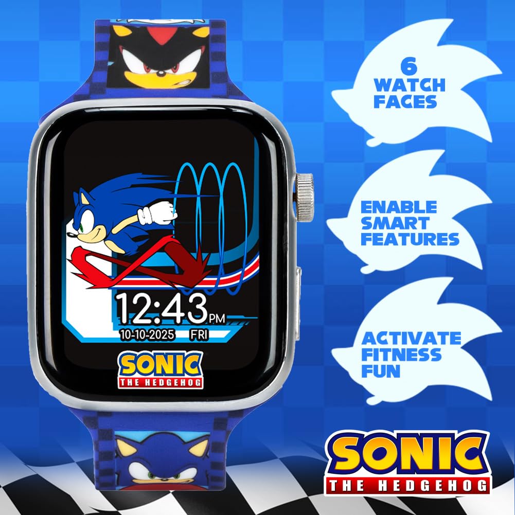 Foto 3 pulgar | Reloj Inteligente Accutime Sonic The Hedgehog Bluetooth Para Niños - Venta Internacional