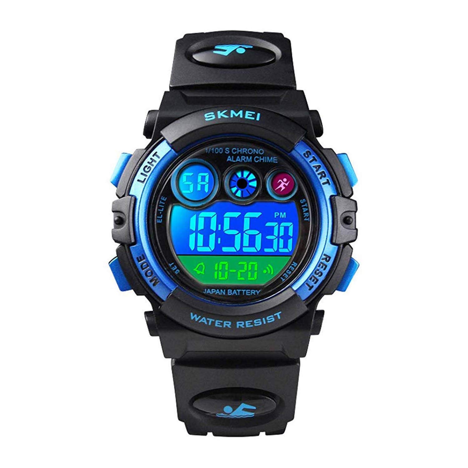 Reloj Deportivo Digital Negro Cofuo Kids, Resistente Al Agua, 50 M - Venta Internacional.