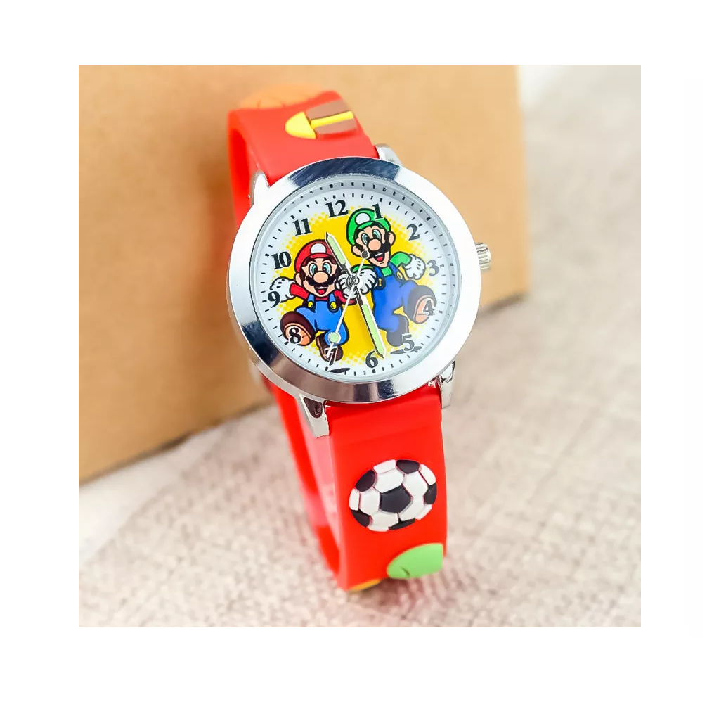 Foto 3 pulgar | Reloj Infantil Super Mario Bros 2 Piezas Rojo y Rosa