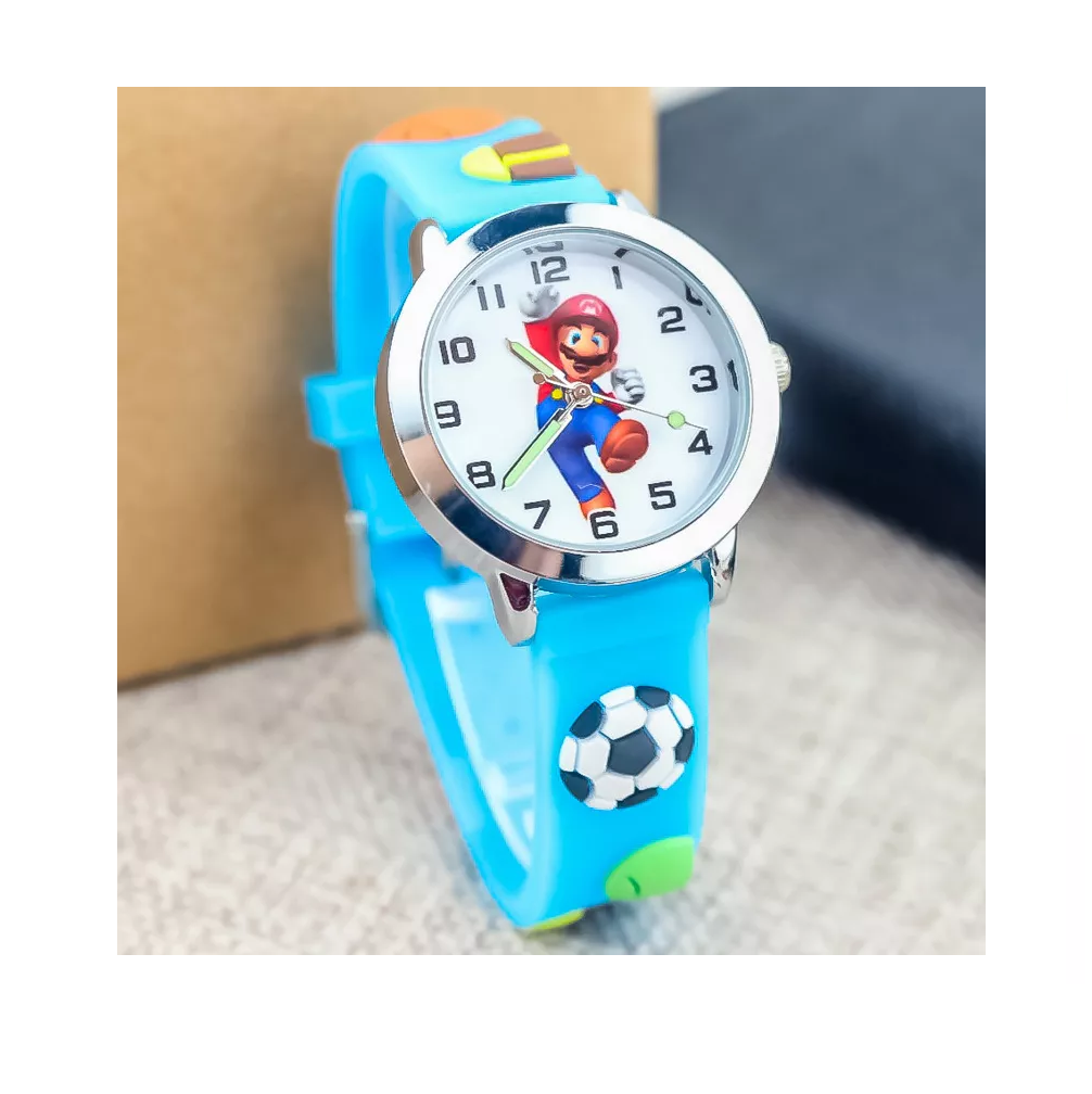 Foto 3 pulgar | Reloj Infantil Super Mario Bros 2 Piezas Negro/Azul