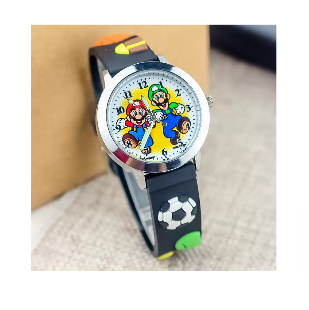 Foto 3 | Reloj Infantil Super Mario Bros 2 Piezas Negro/Azul