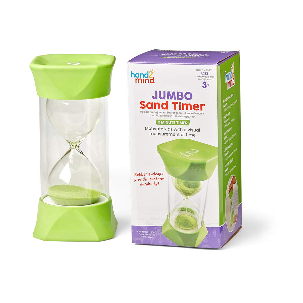 Foto 2 pulgar | Sand Timer Hand2mind Green Jumbo De 2 Minutos Para Niños - Venta Internacional.