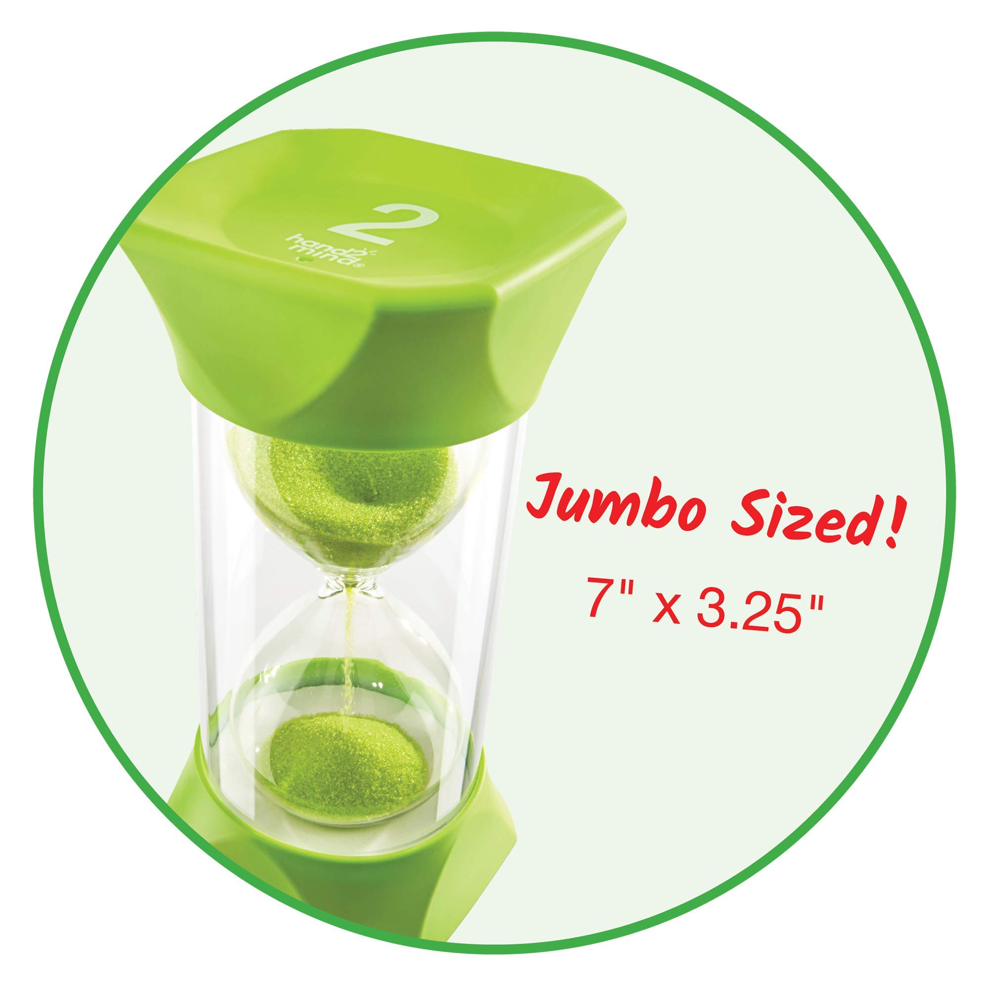 Foto 4 pulgar | Sand Timer Hand2mind Green Jumbo De 2 Minutos Para Niños - Venta Internacional.