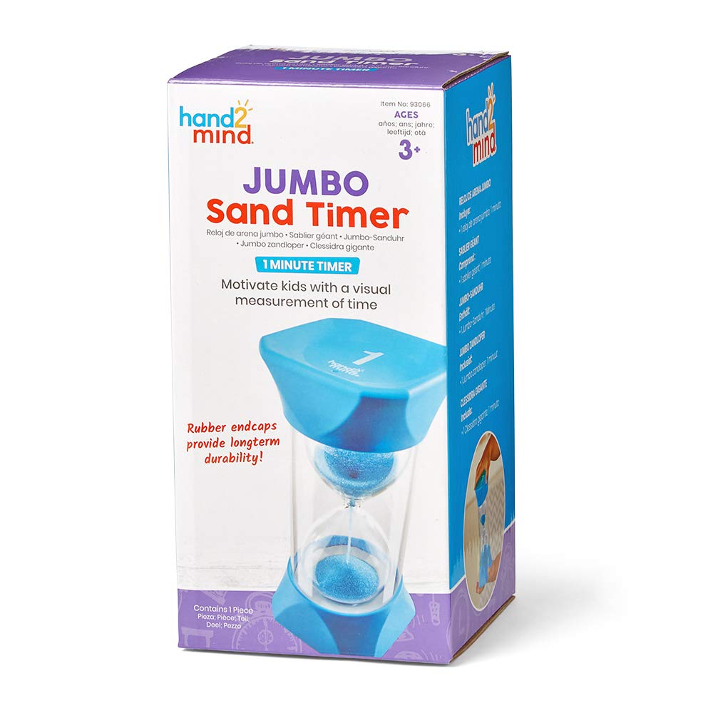 Foto 7 pulgar | Cronómetro Visual Sand Timer Hand2mind Jumbo De 1 Minuto Para Niños - Venta Internacional.