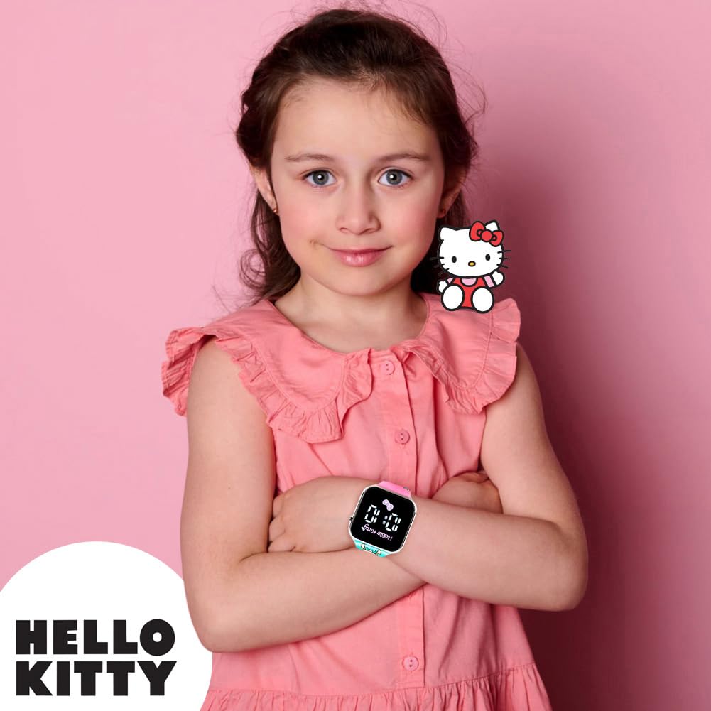 Foto 5 pulgar | Watch Accutime Hello Kitty Led Kids Funda Plateada De Silicona - Venta Internacional.