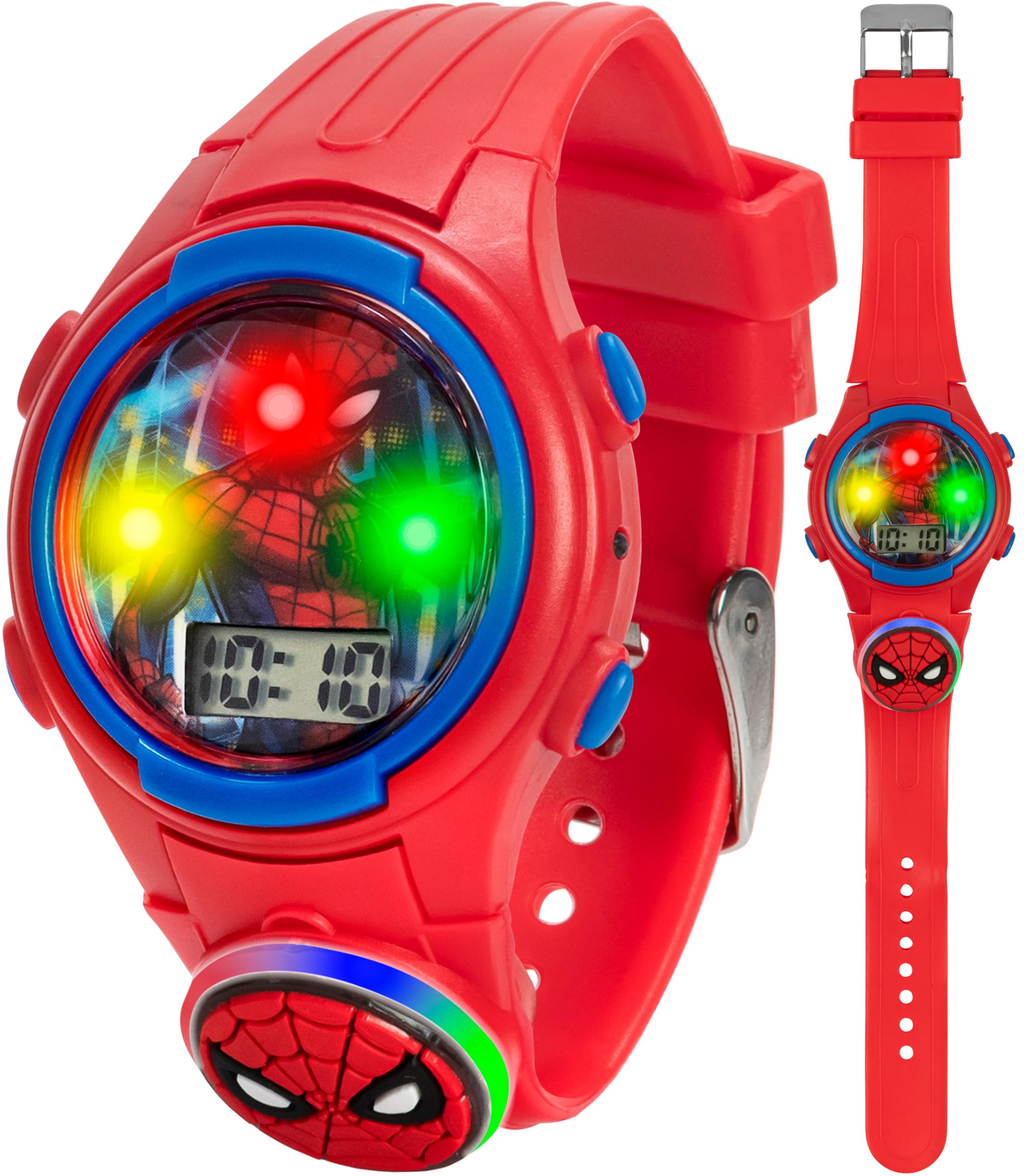 Foto 2 pulgar | Reloj Accutime Marvel Spider-man Para Niños Con Led Rojo Digital - Venta Internacional.