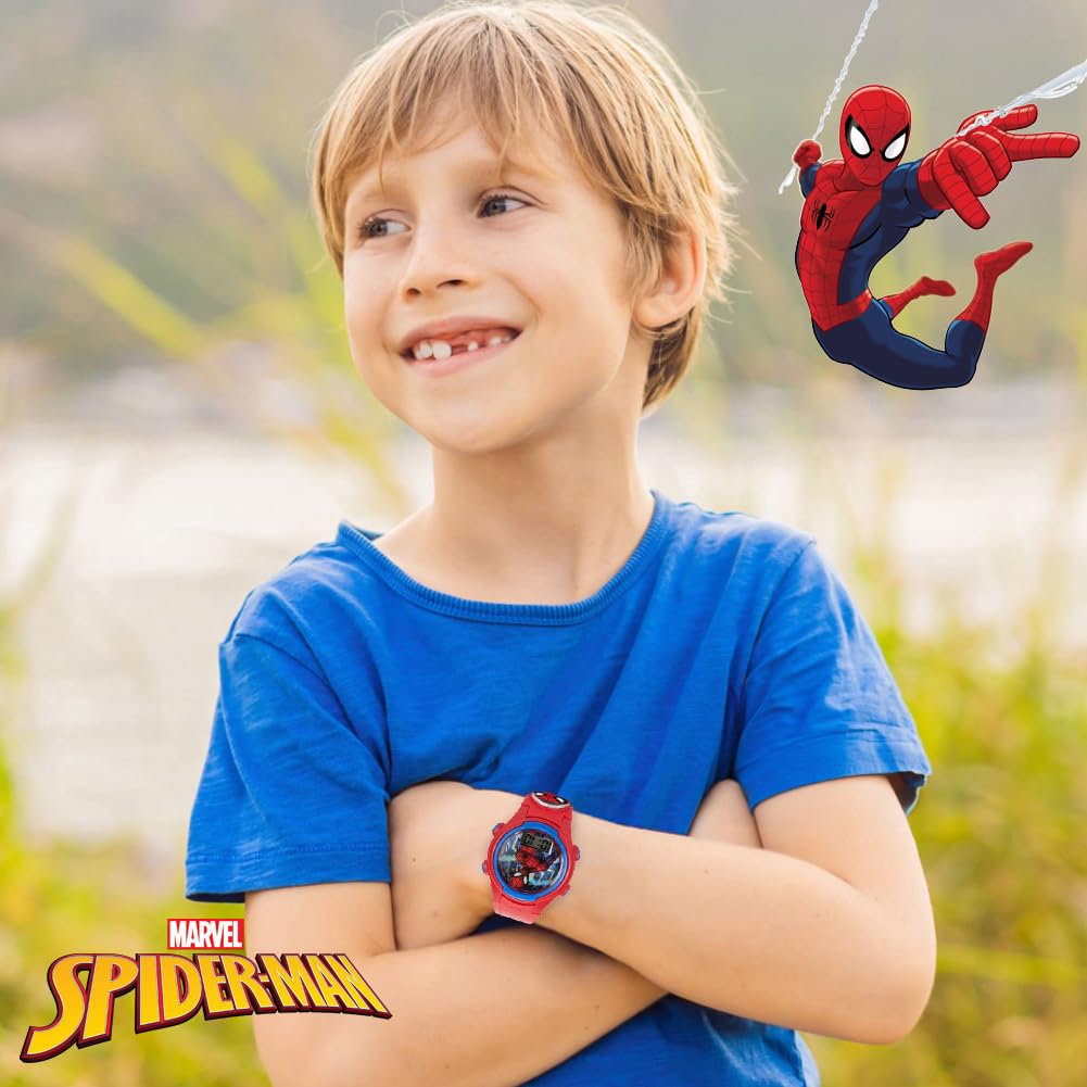 Foto 2 | Reloj Accutime Marvel Spider-man Para Niños Con Led Rojo Digital - Venta Internacional.