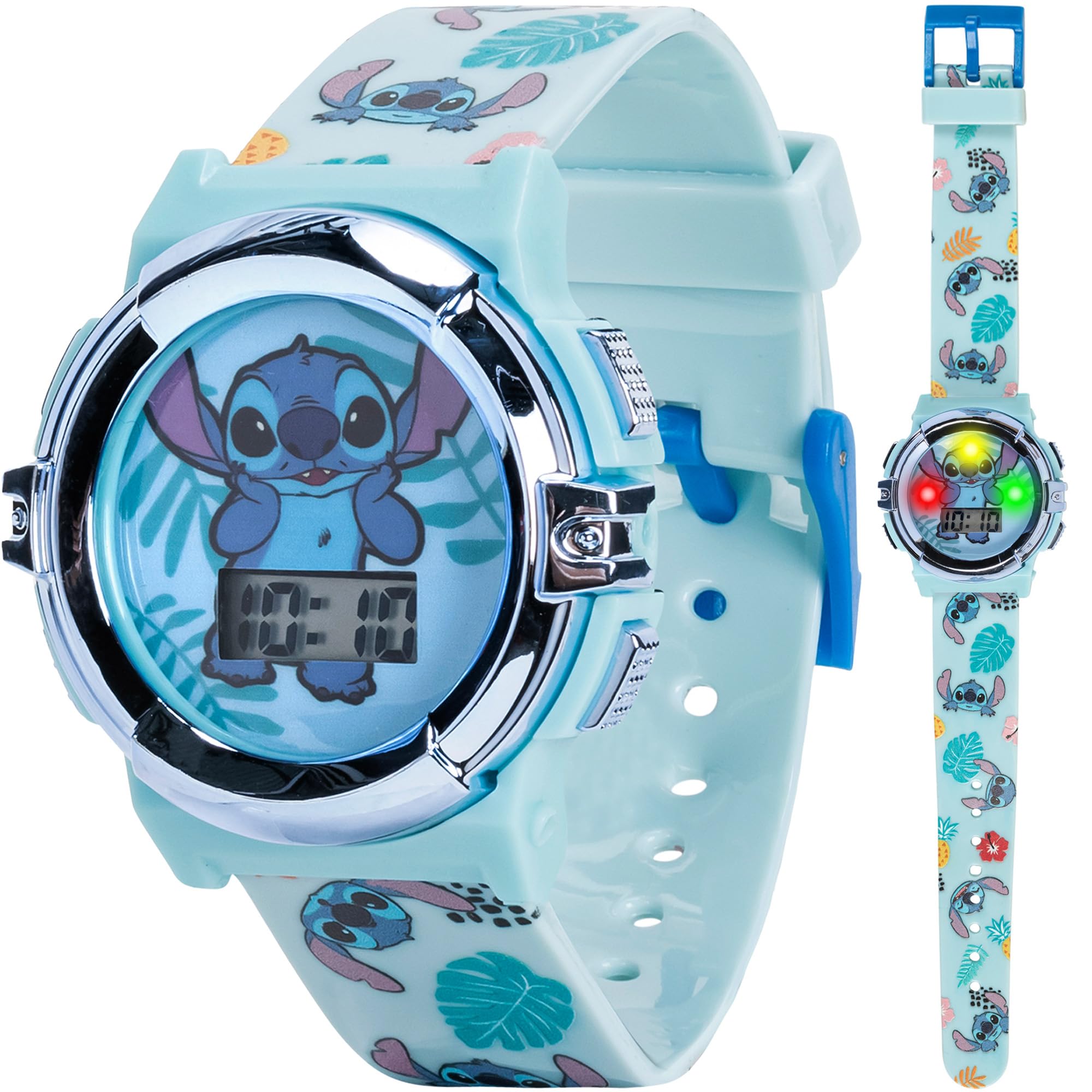 Reloj Accutime Disney Stitch Para Niños Con Pantalla Lcd Digital Ajustable - Venta Internacional.
