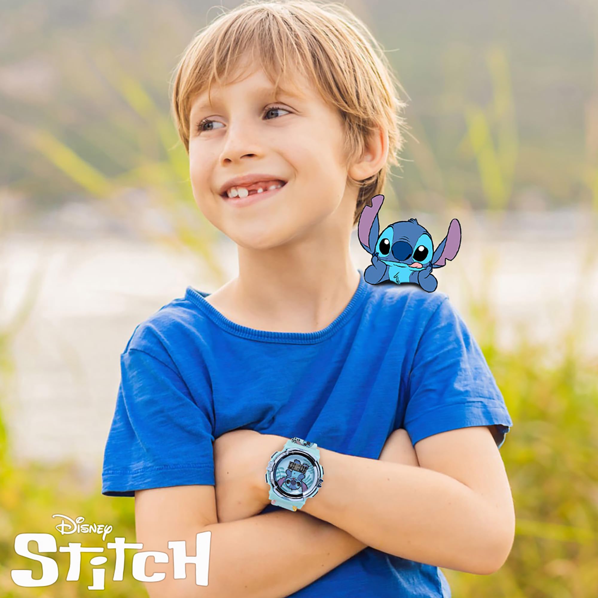 Foto 3 pulgar | Reloj Accutime Disney Stitch Para Niños Con Pantalla Lcd Digital Ajustable - Venta Internacional.