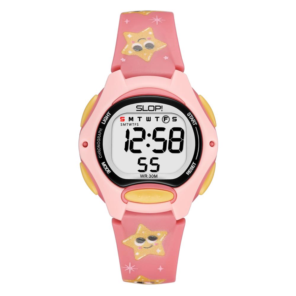 Reloj Infantil Slop Para Niña Sw25102l1 Print Estrellas