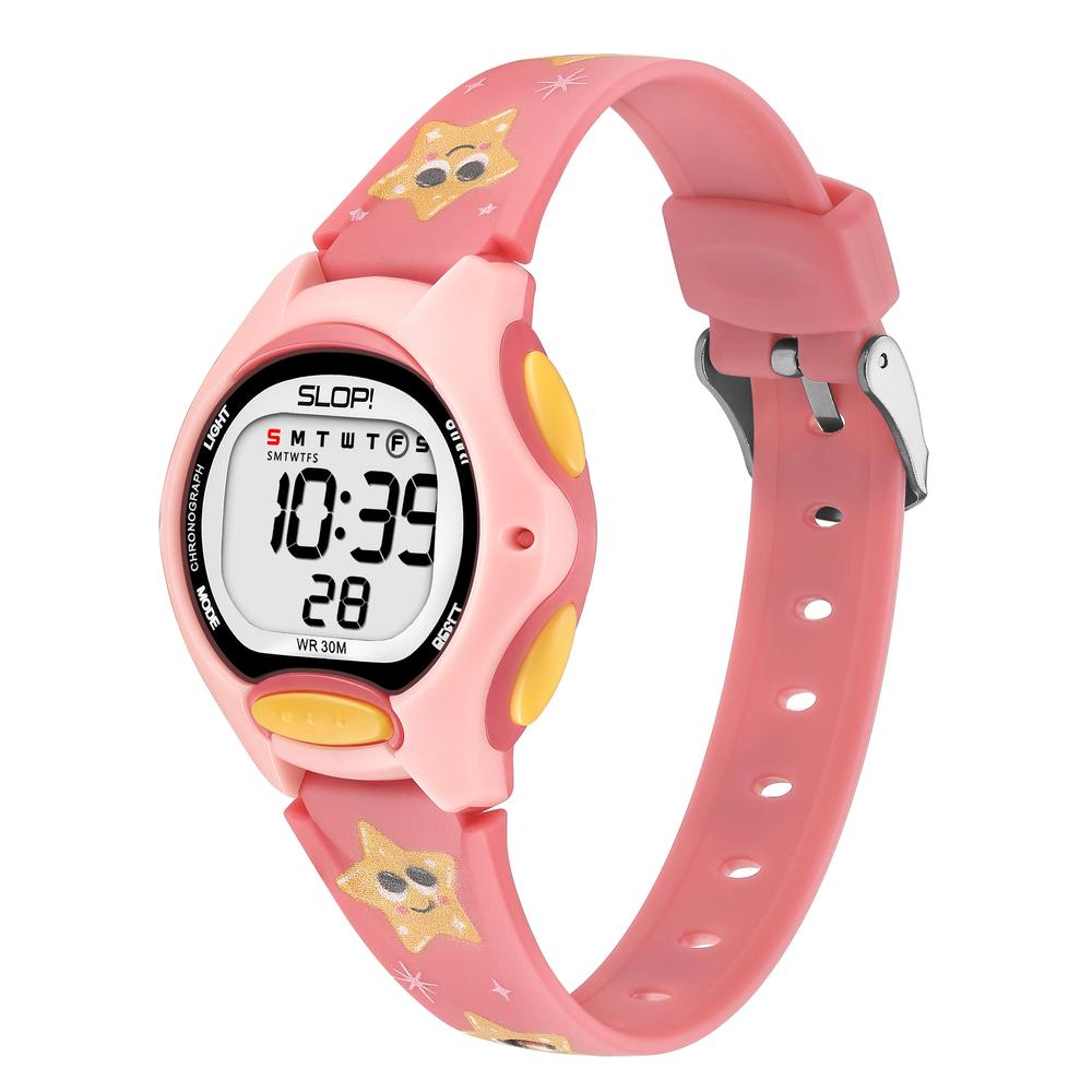 Foto 3 pulgar | Reloj Infantil Slop Para Niña Sw25102l1 Print Estrellas